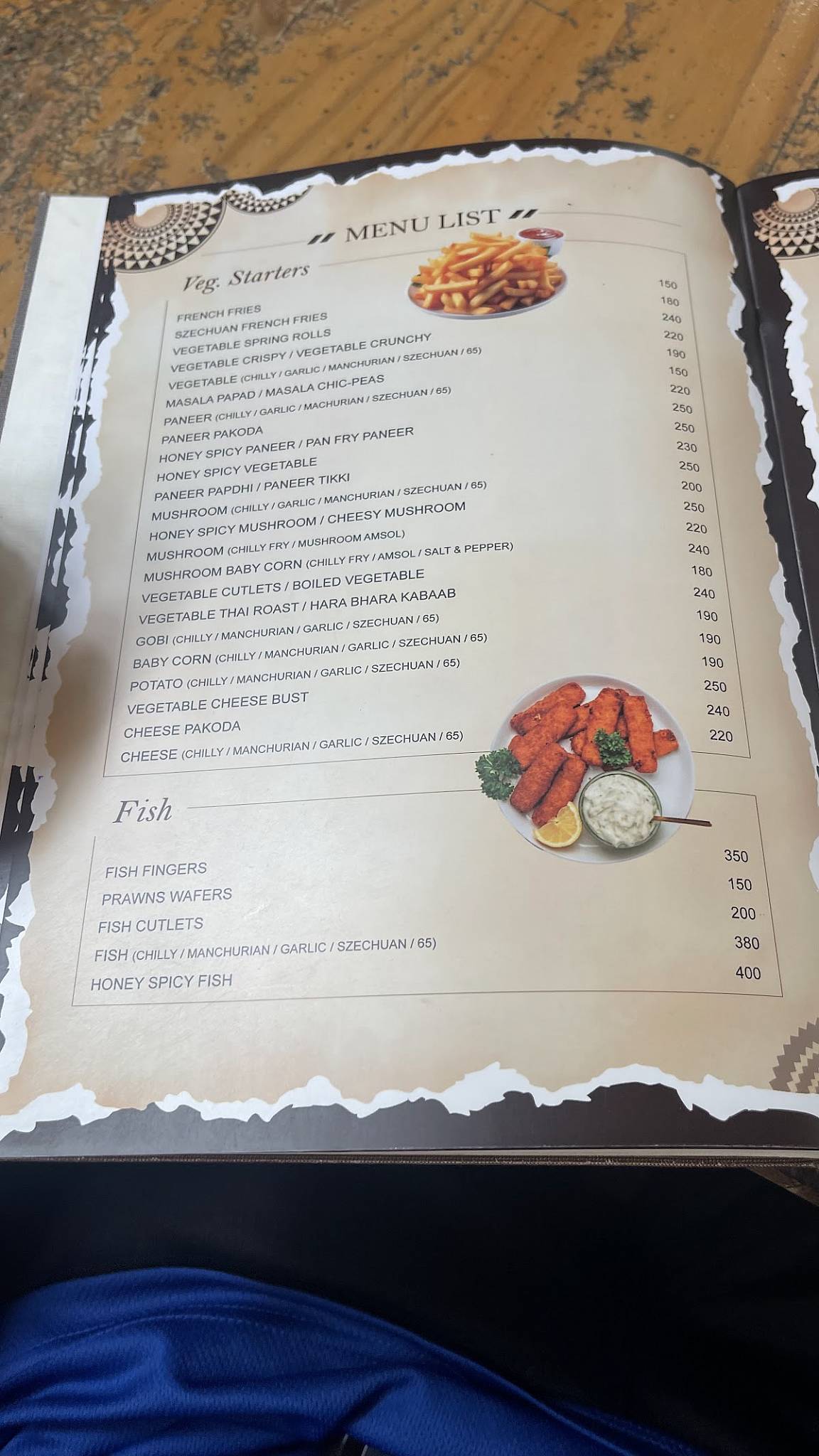 Goans Paradise Bar & Family Restaurant menu