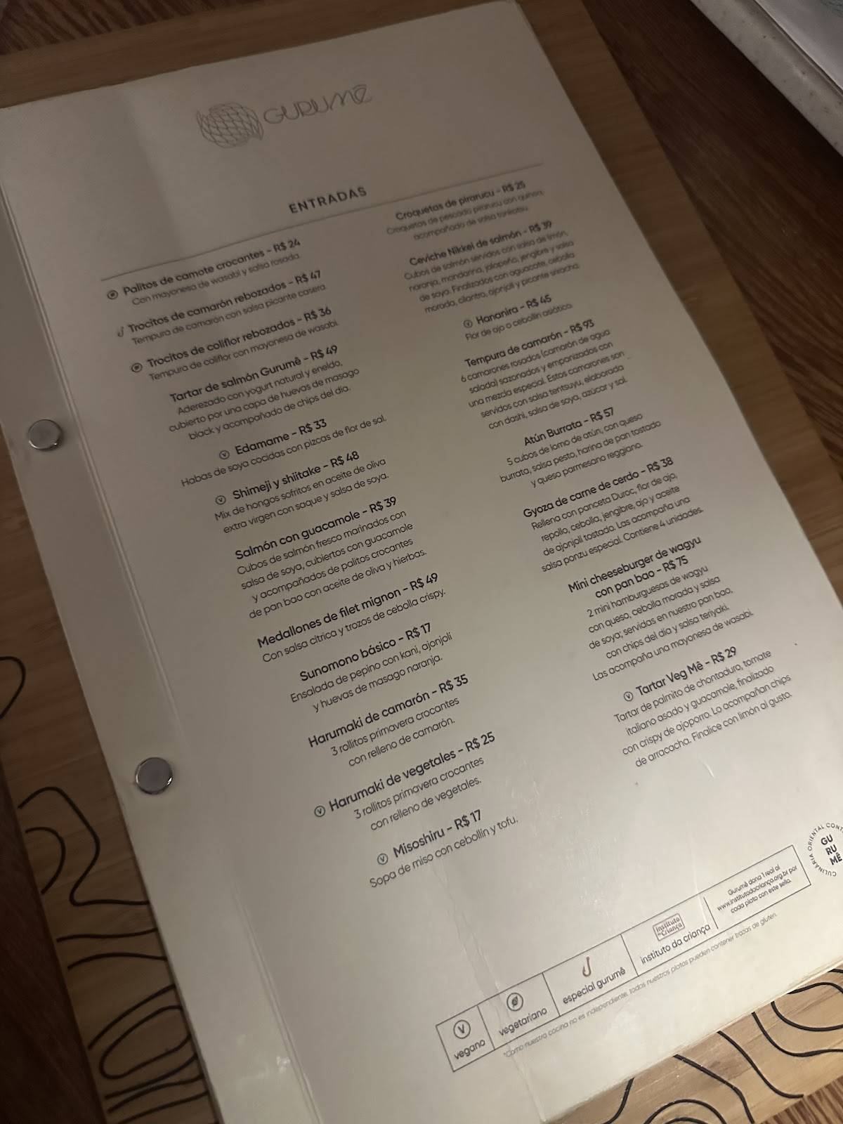 Gurumê Ipanema: Restaurante Japonês Contemporâneo cardápio
