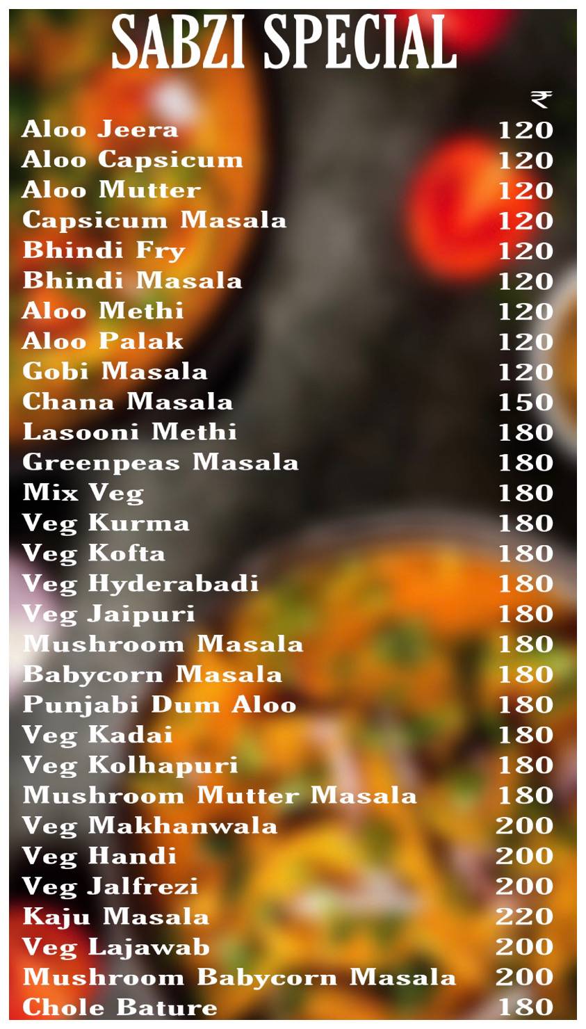 HOTEL AAI menu