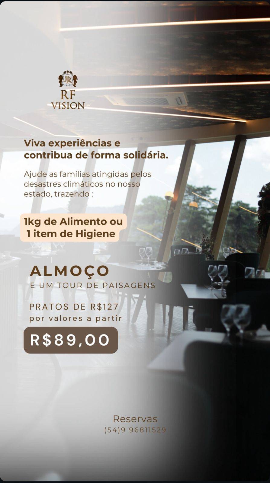 Restaurante Giratório RF Vision cardápio