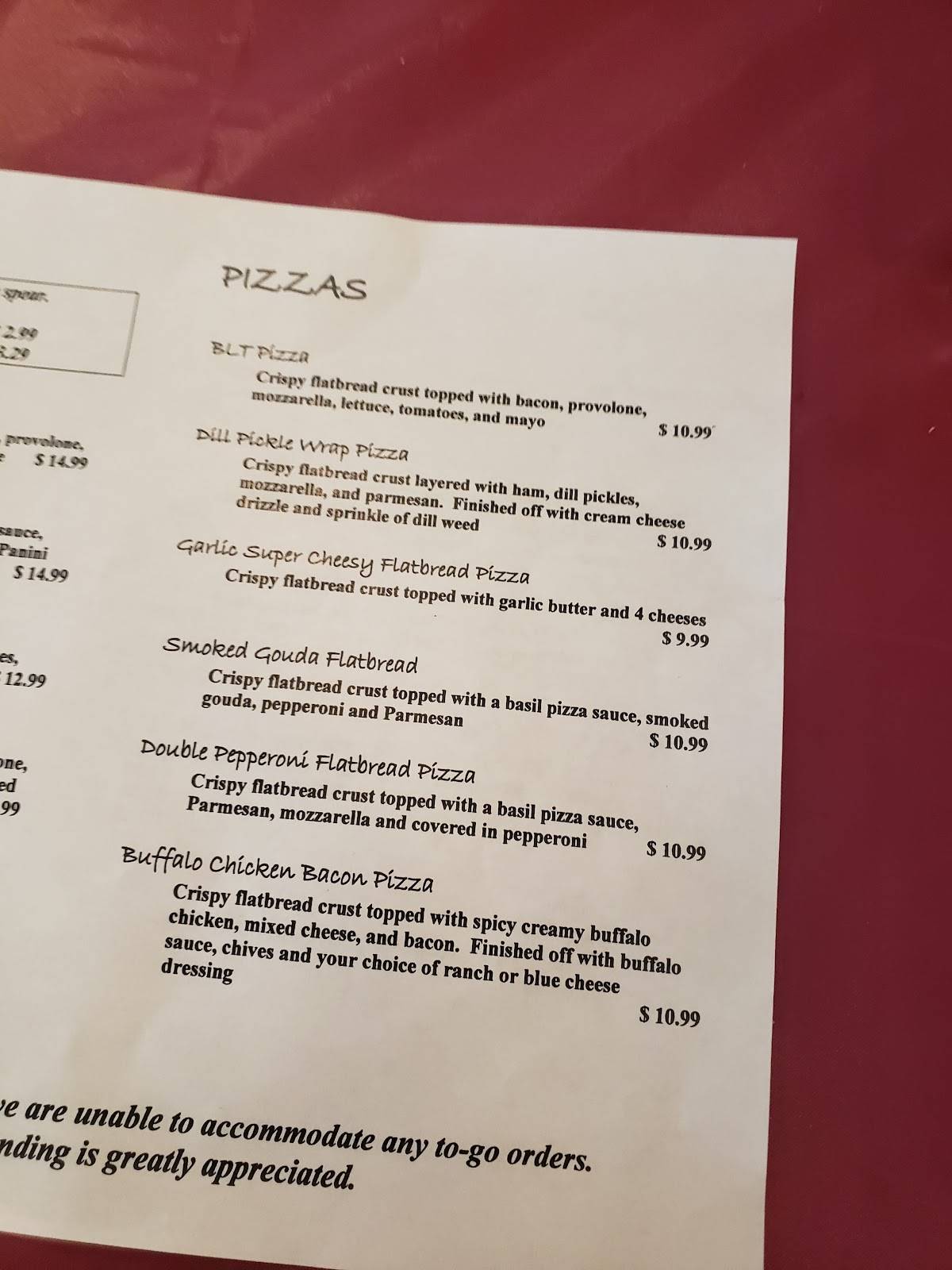 Menu at Hall's WineRWe & Brews4U Clyde, OH restaurant, Clyde