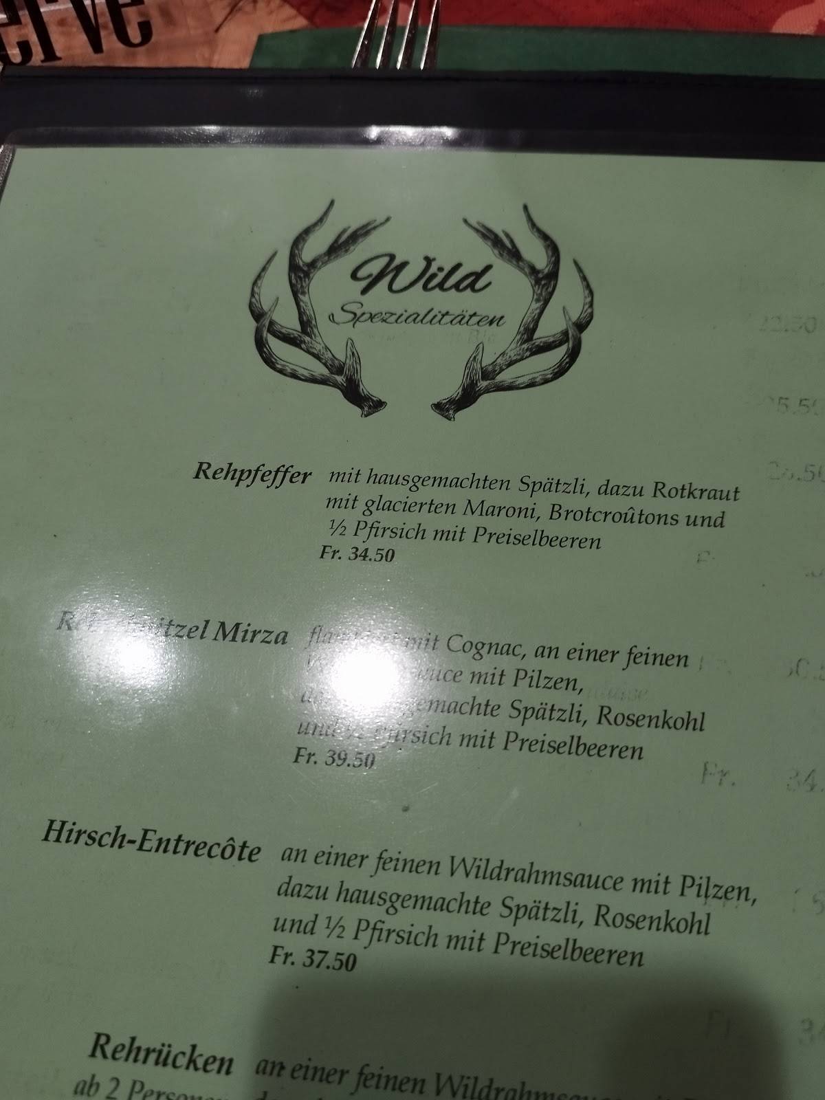 Menu di Restaurant Hard Birsfelden Küche, Fondue, Rösti, Filet auf heissem Stein, Sommerterrasse 