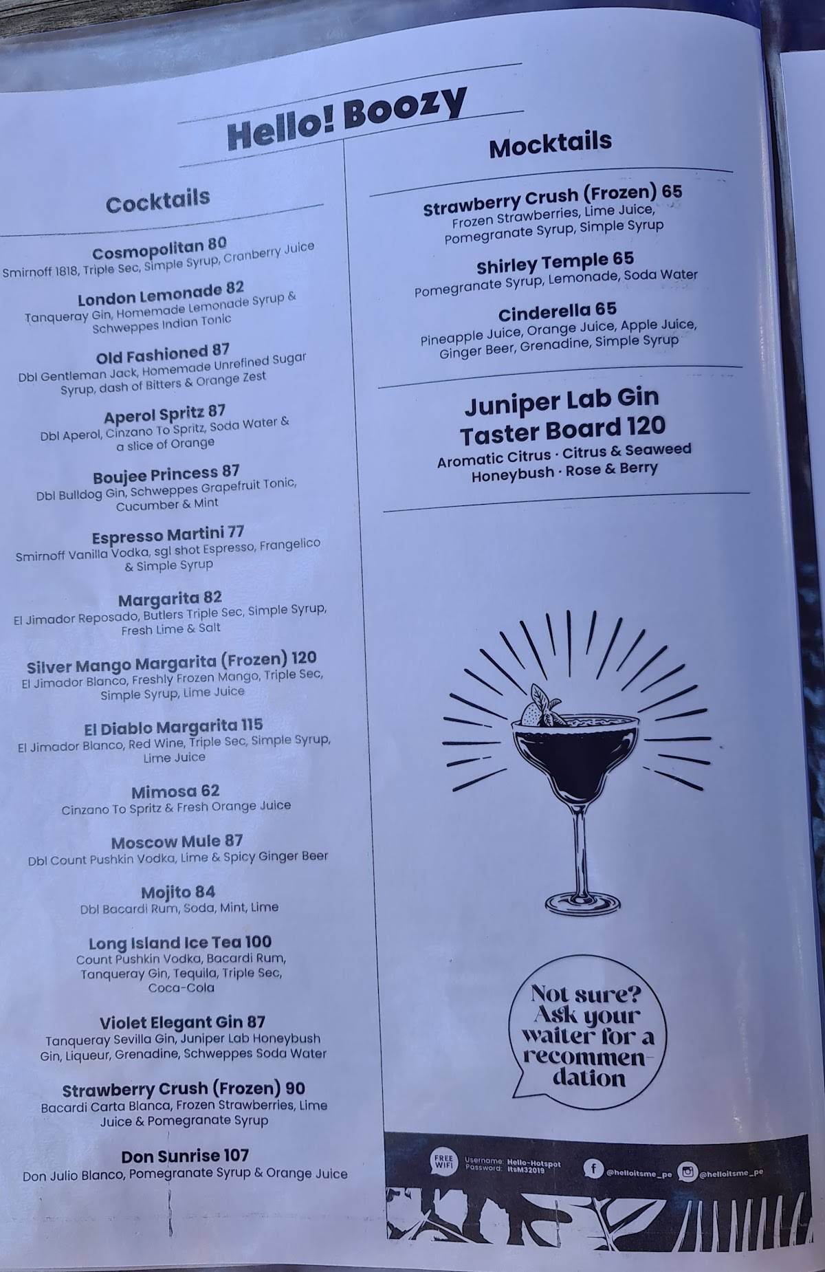Menu at Hello It’s Me Kitchen & Bar, Port Elizabeth