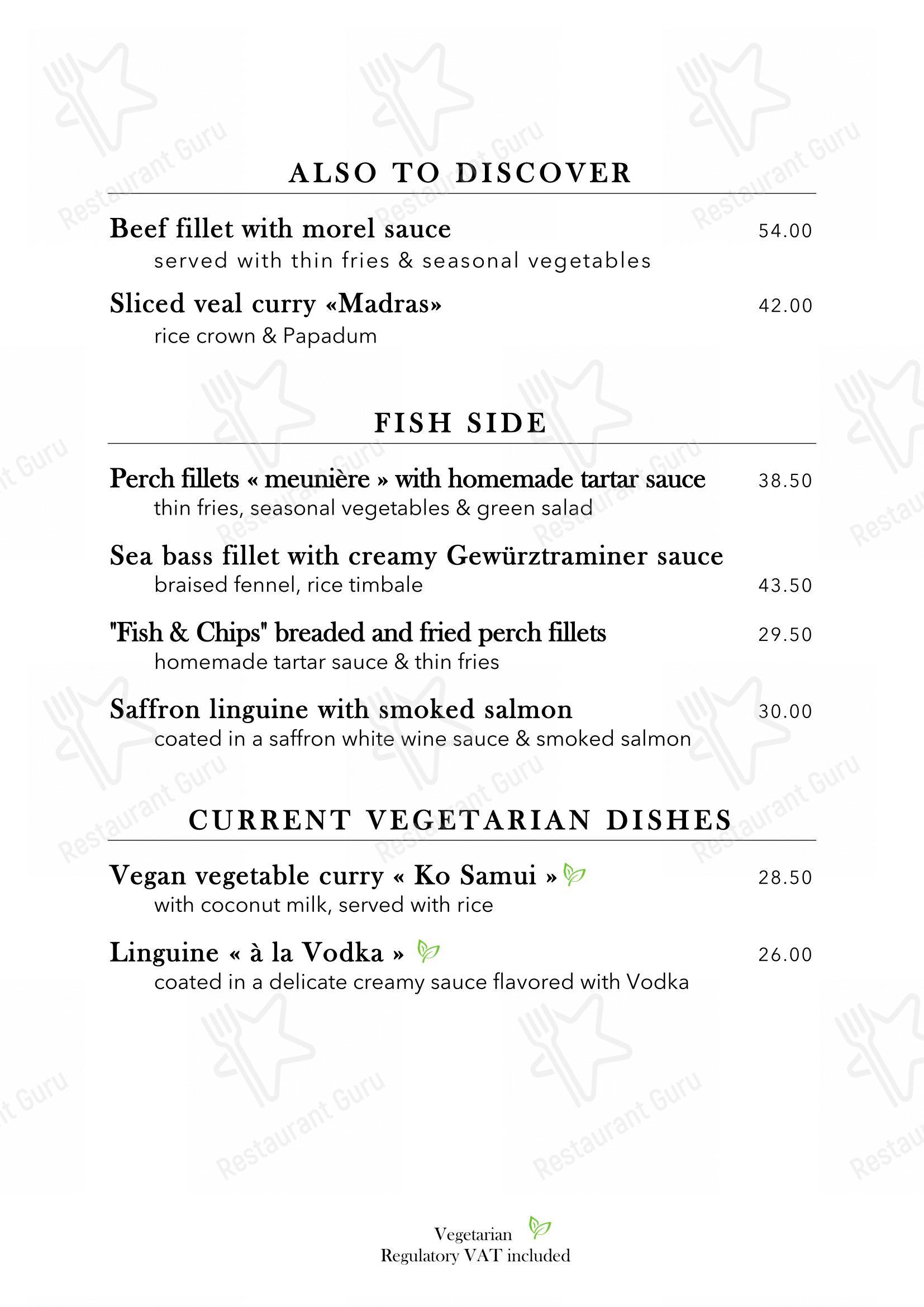 Menu di HÔTEL RESTAURANT du XVI Siècle - 菜单