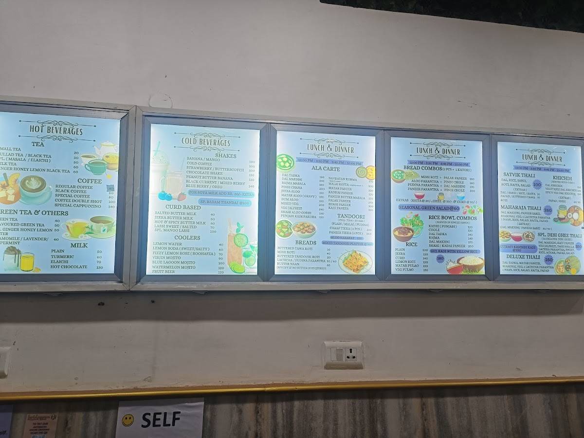 Hridayam at Parmarth menu