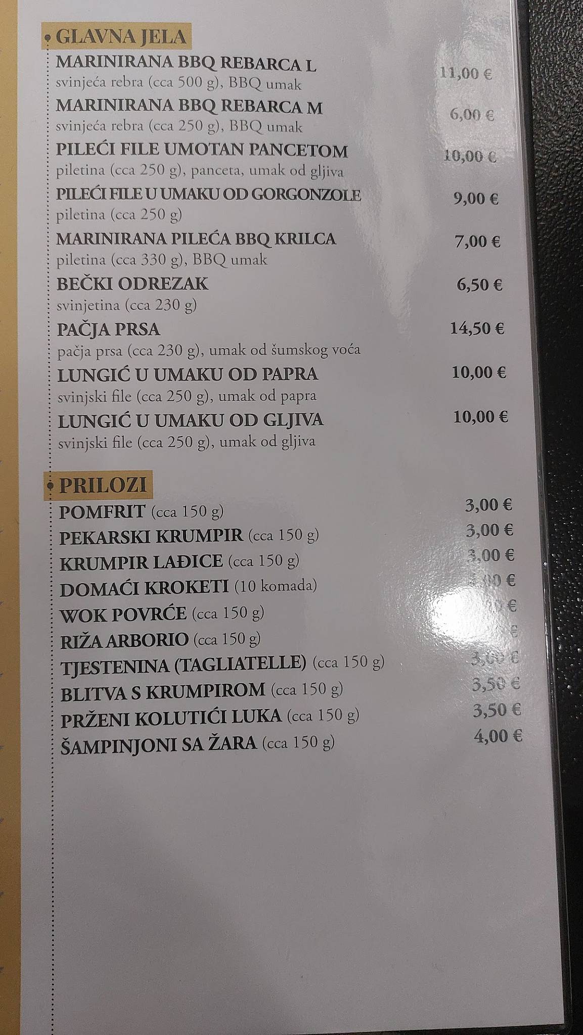 Menu di INfinity bistro & caffe bar 