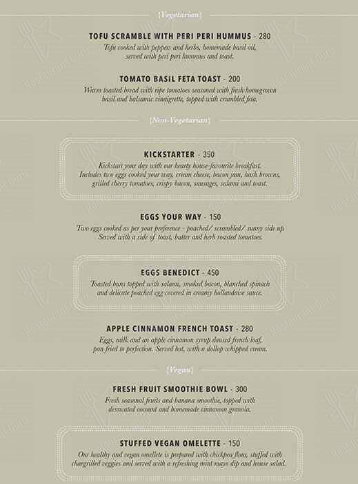 Idā - Boutique bar & kitchen menu