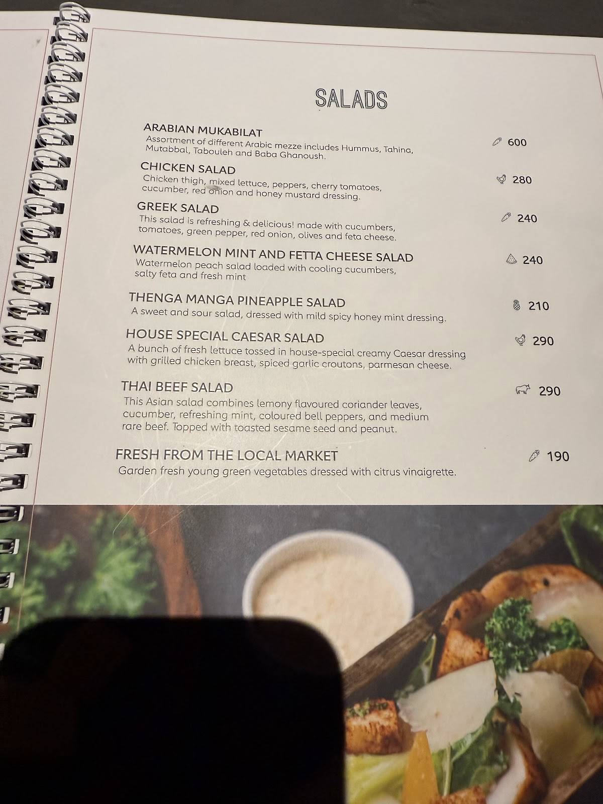 Imperial Kitchen Kowdiar menu