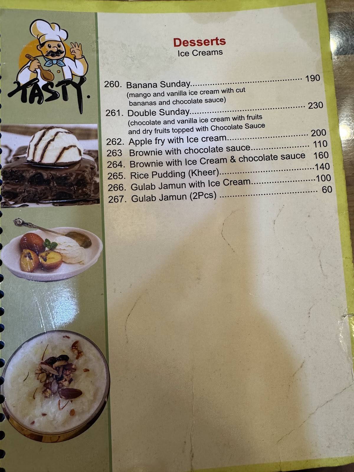 Itihaas Alley Kitchen menu