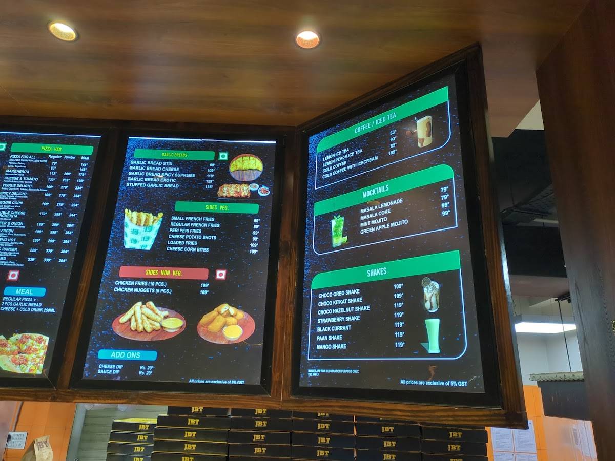 JBT Jaipur burger truck by Harsh Meena menu