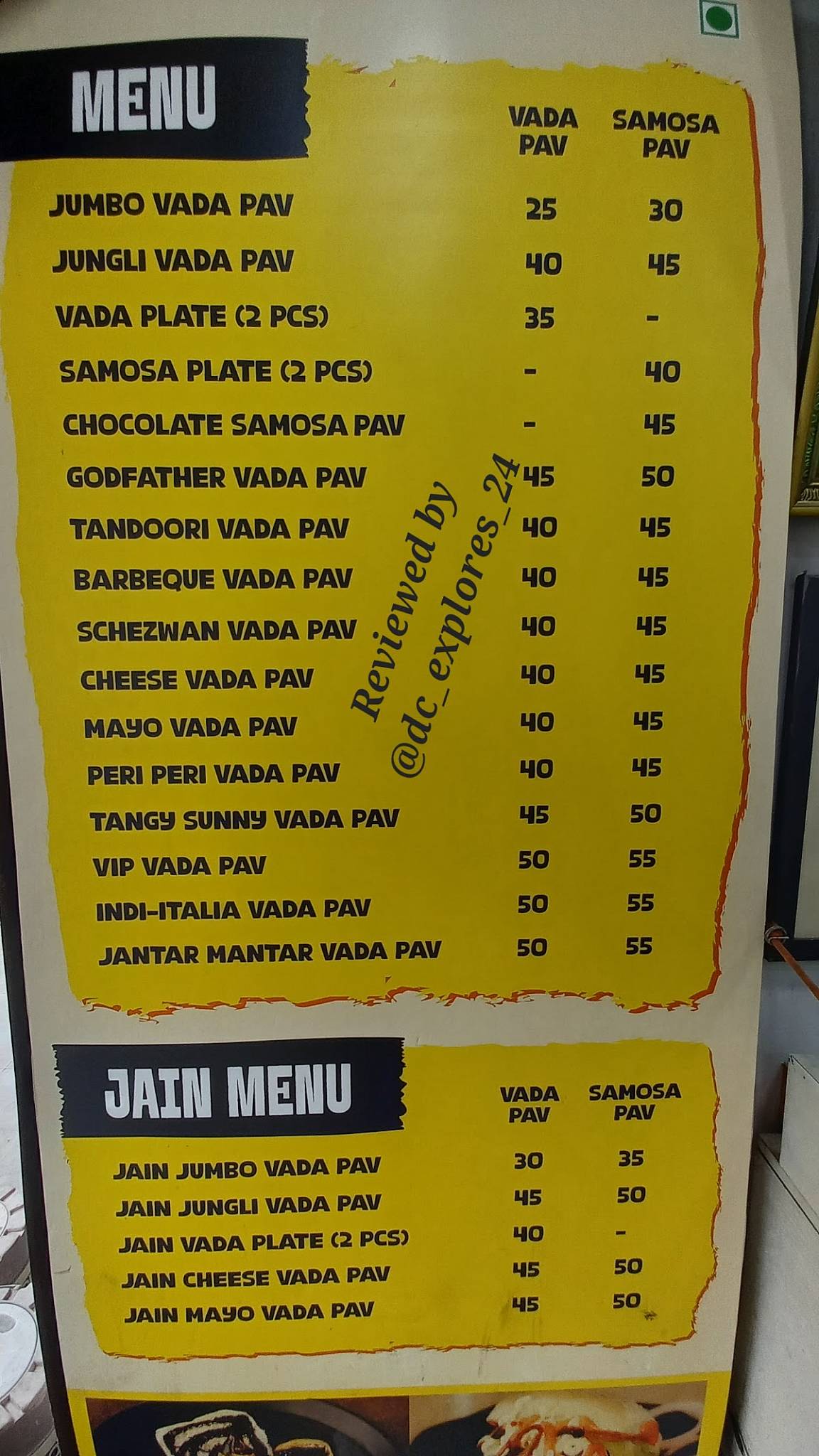 JUGAADI ADDA Rajkot menu