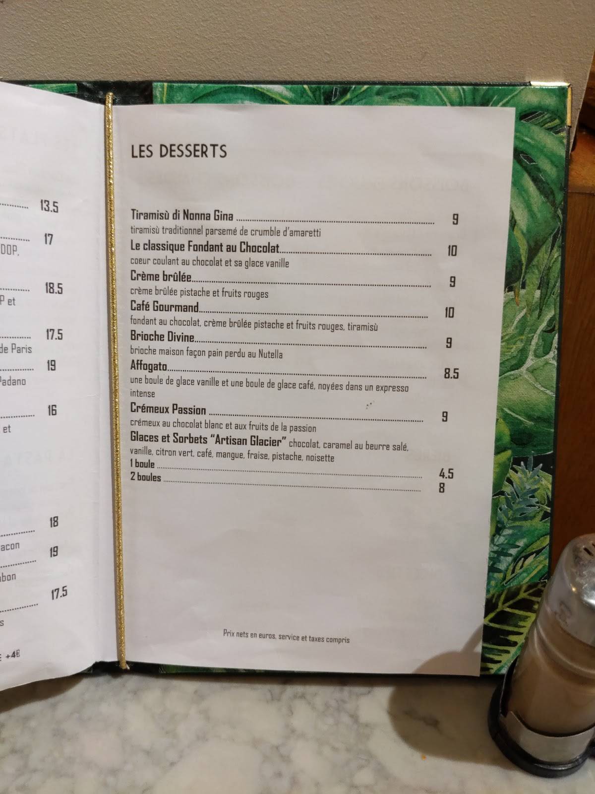 Menu de Jango