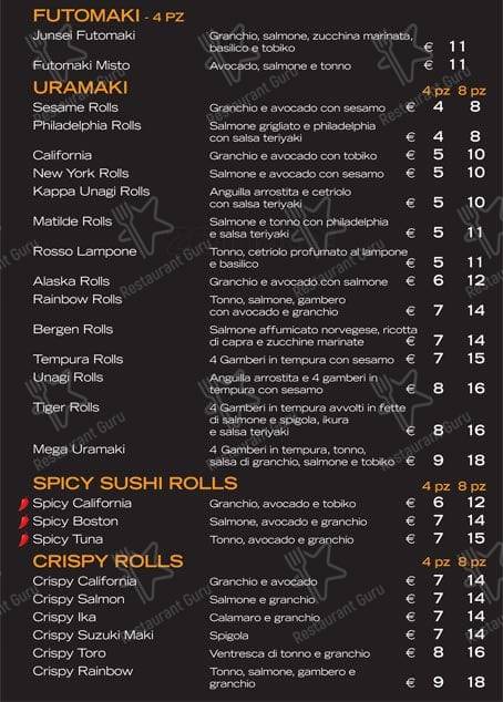 Menu di Juntei Kaiten 