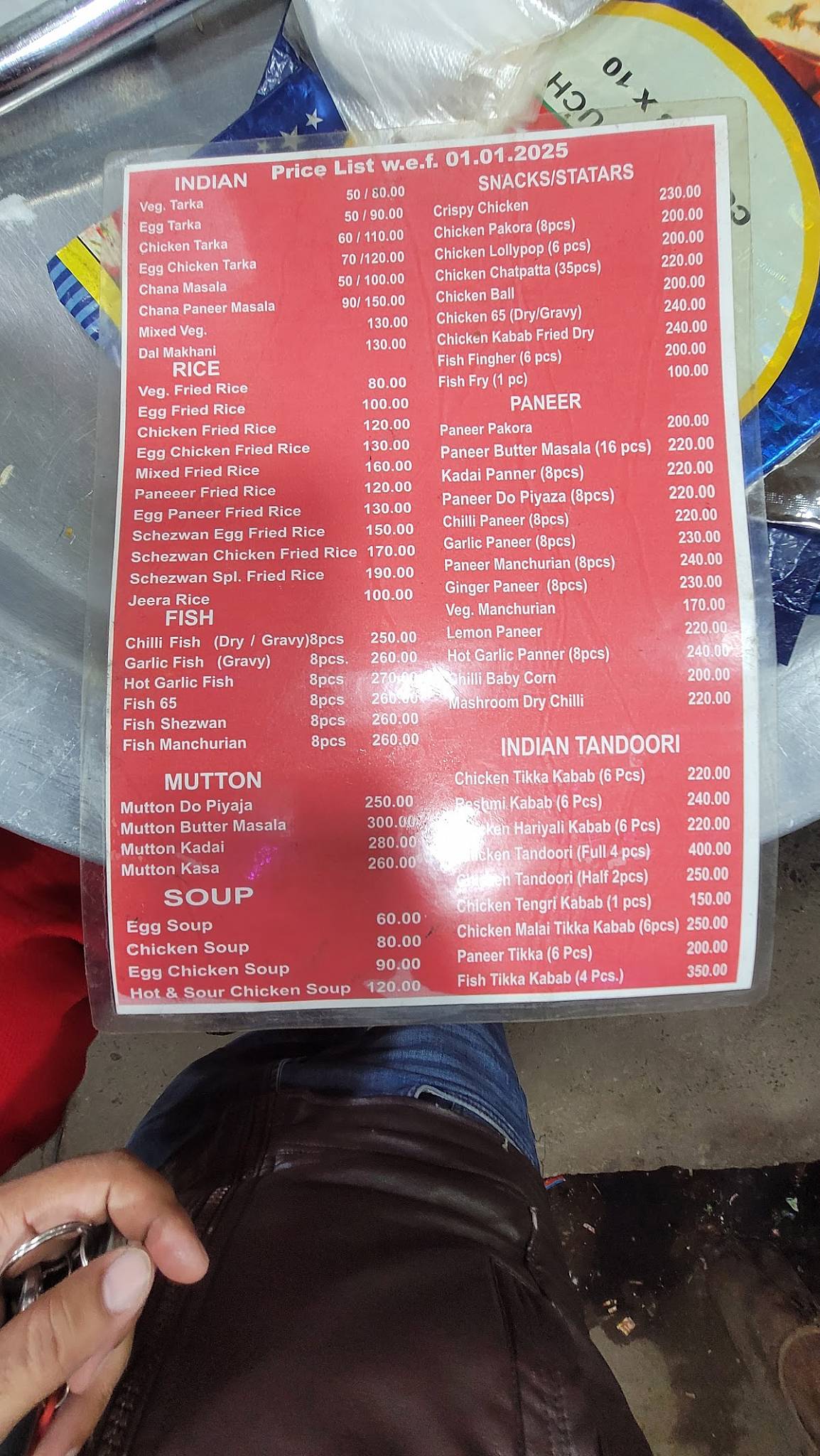 Kailash Kitchen menu