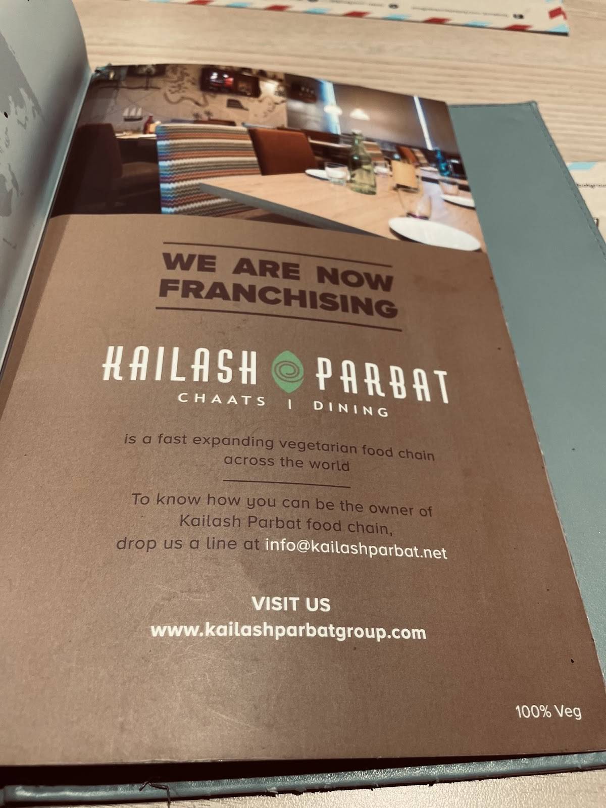 Kailash Parbat menu
