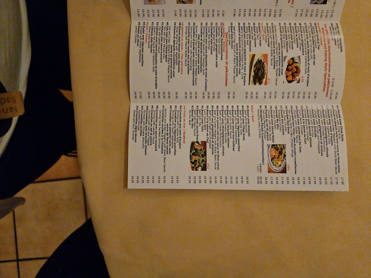 Menu de Restaurant Ken Ching
