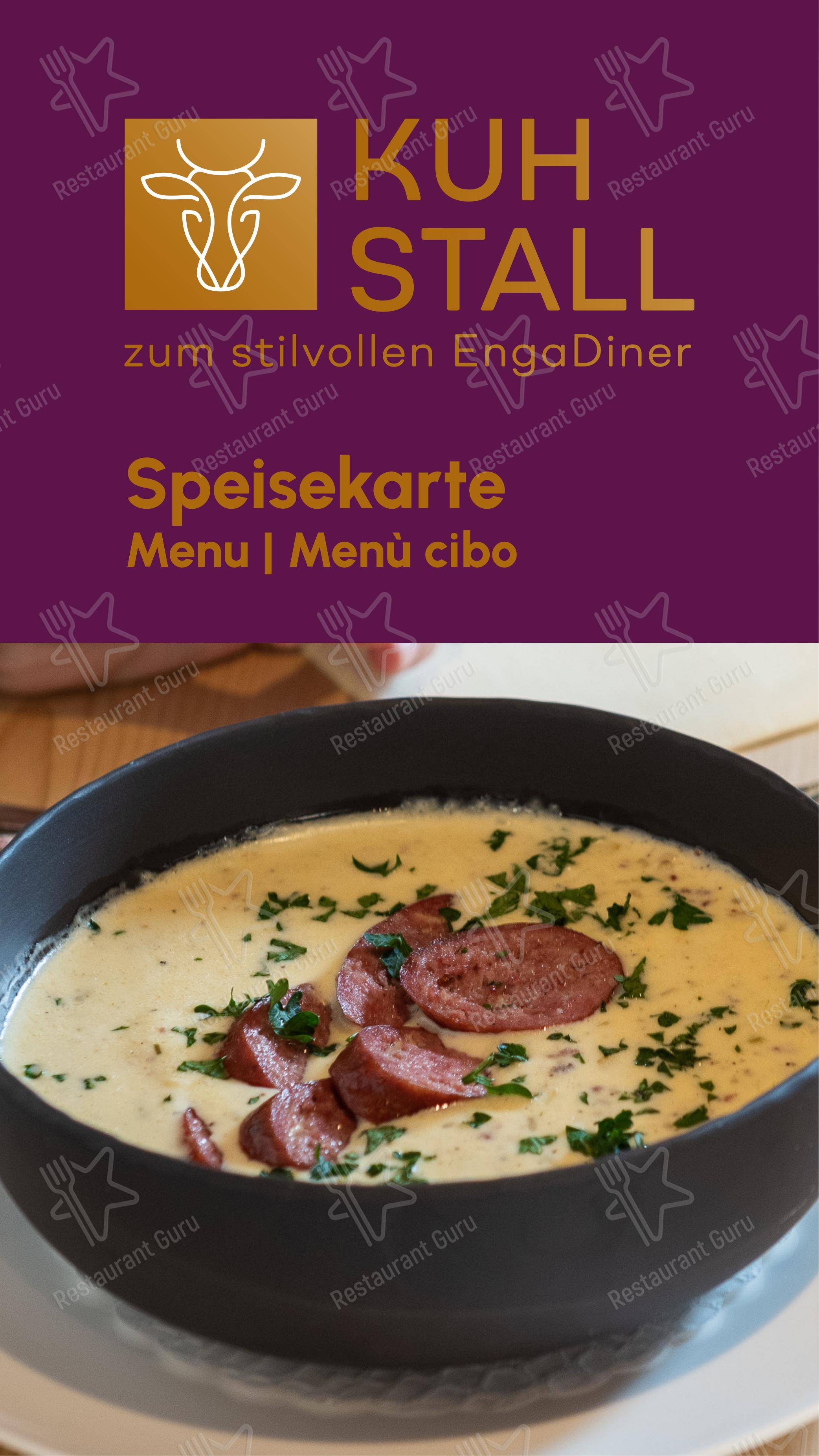 Menu di Restaurant Kuhstall - Menu