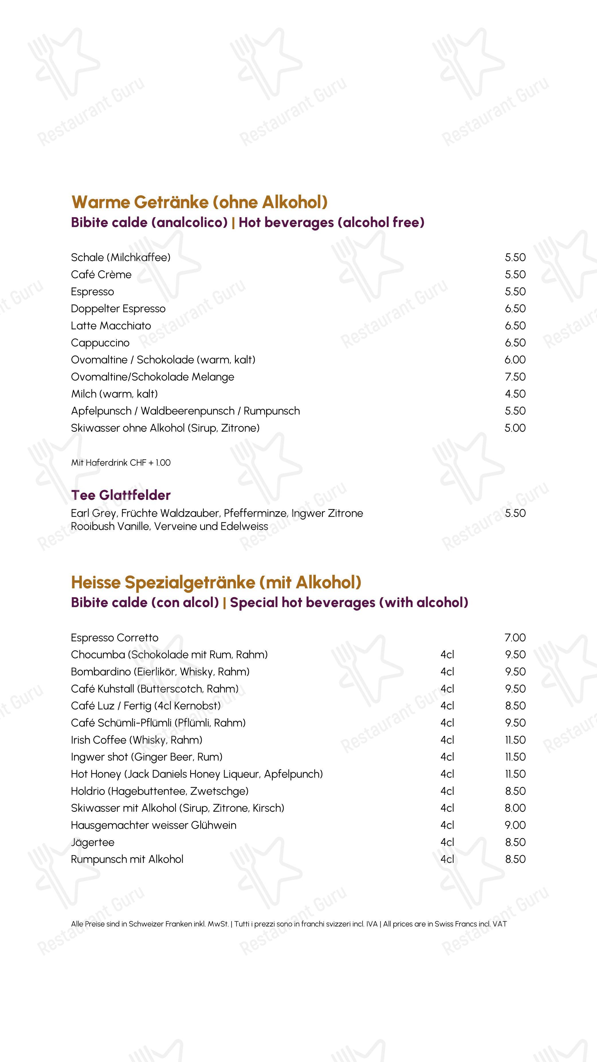 菜单 per Restaurant Kuhstall ristorante