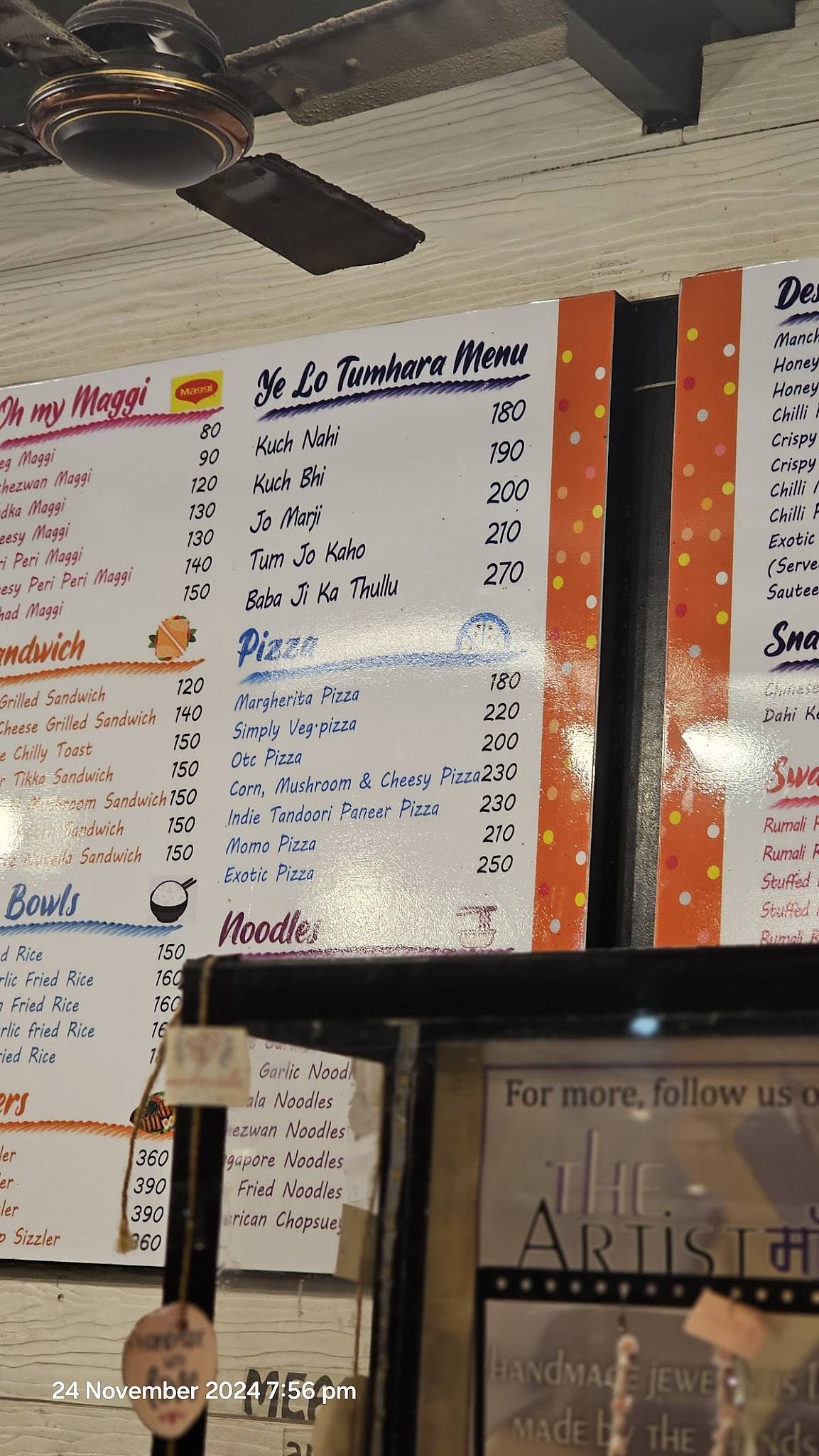 Kullad janpath menu