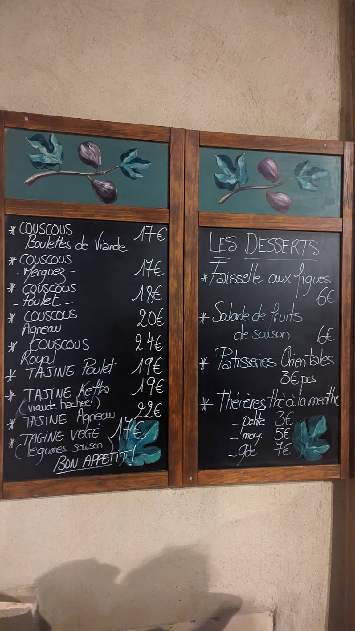 Menu de LE FIGUIER