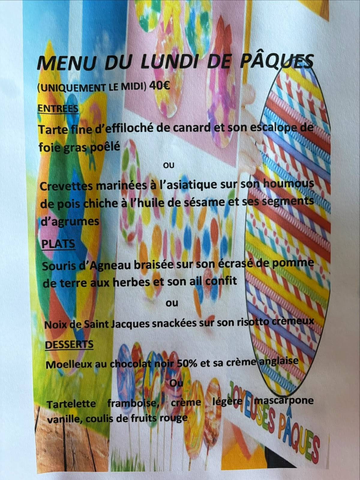 Menu de LES VIVIERS - Restaurant