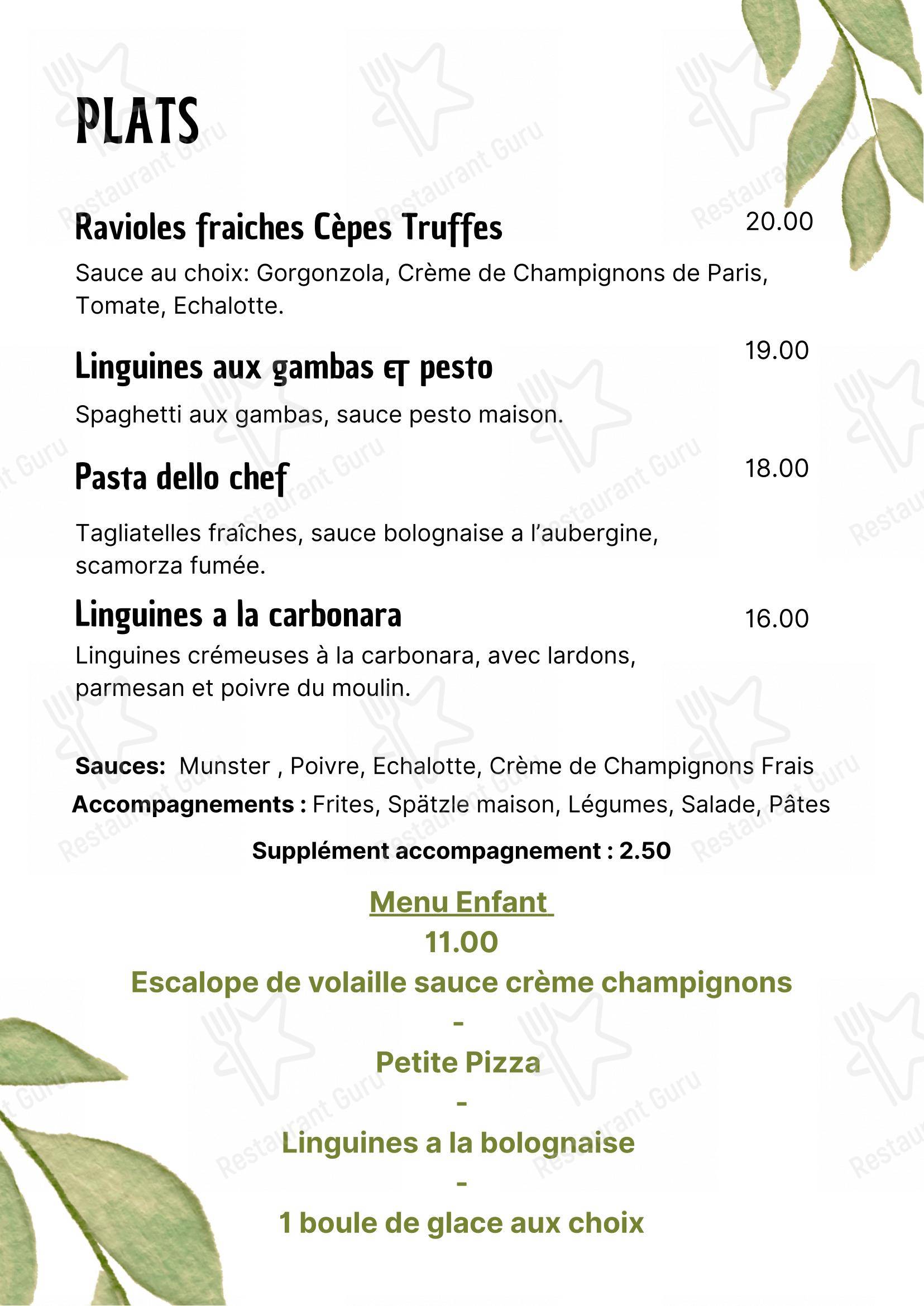 L'Ecrin Restaurant dans Soultzmatt - Menu
