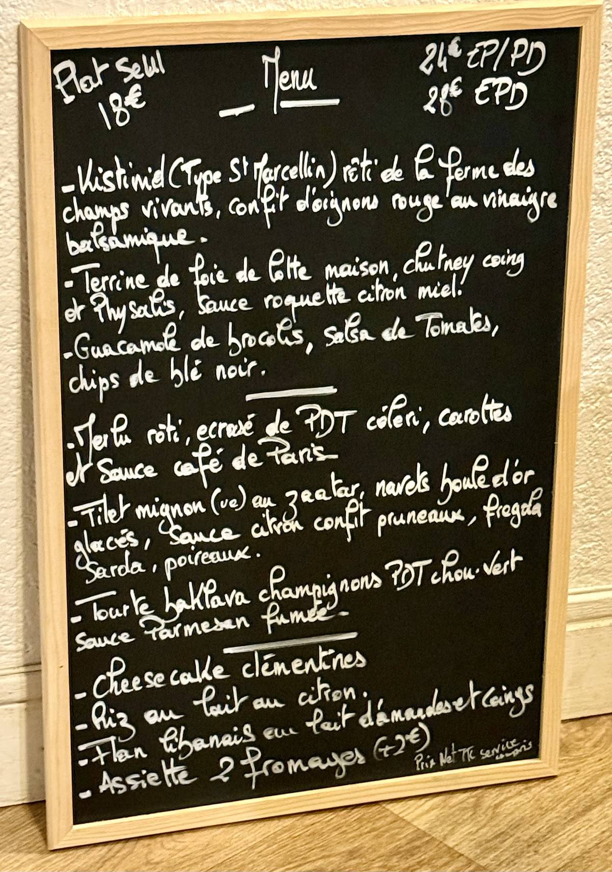 Menu de L'Envol
