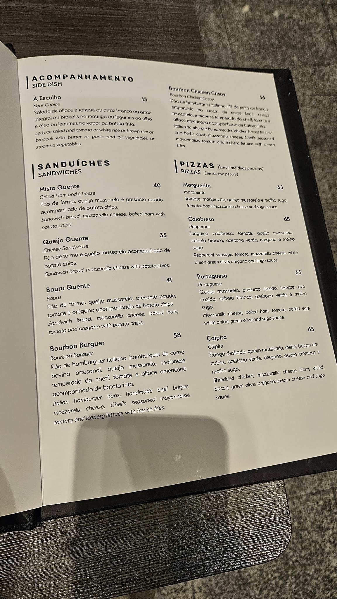 Restaurante LON Ponta Grossa cardápio