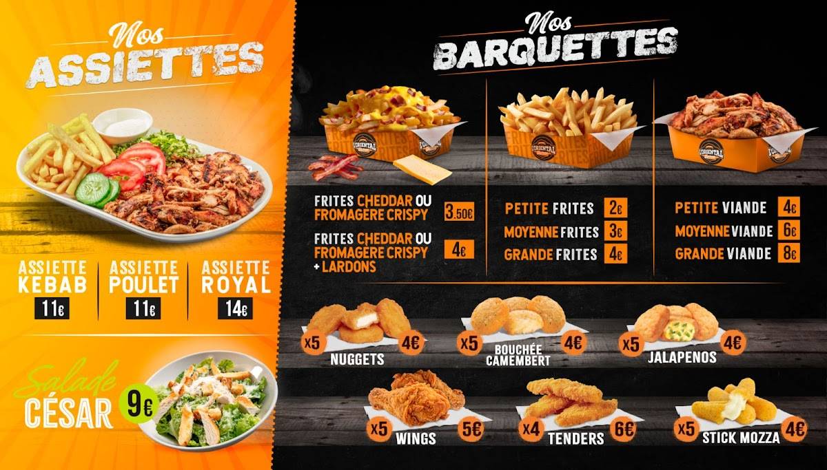Menu de L'Oriental Express