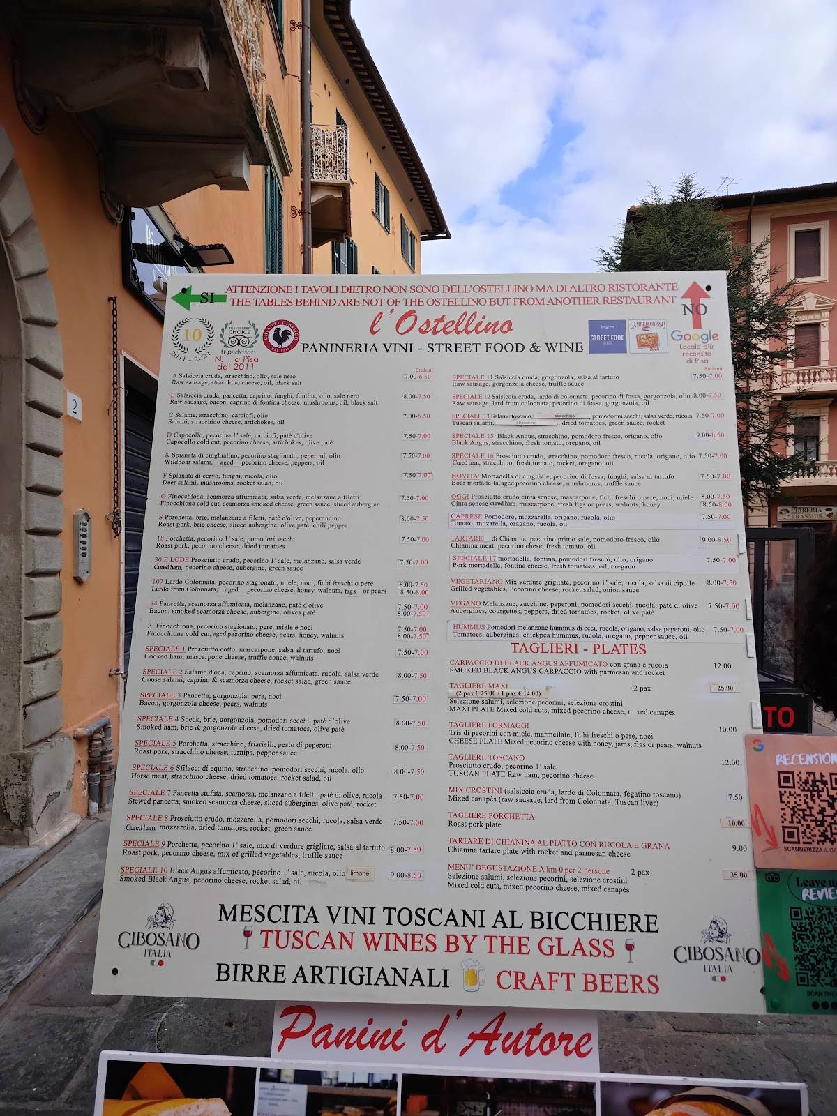 Menu di L'Ostellino 
