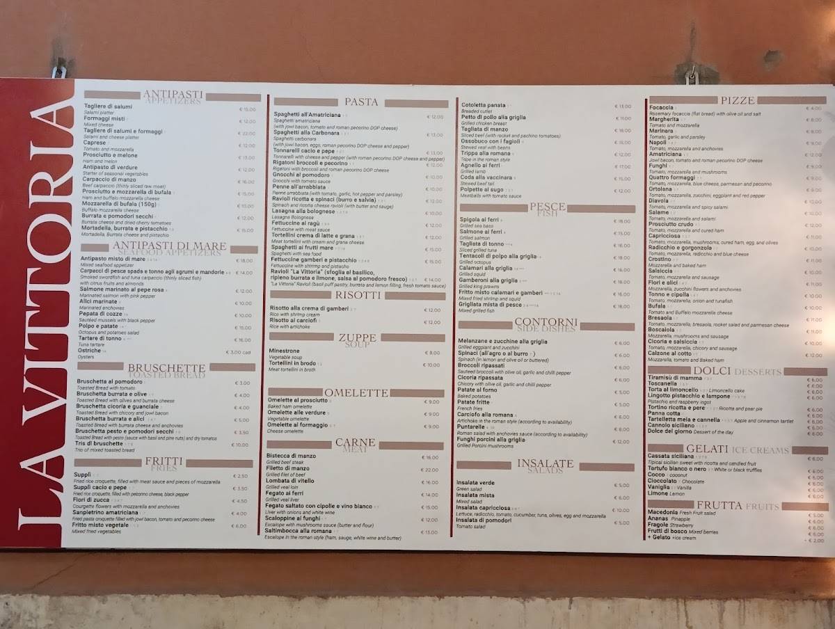 Speisekarte von Restaurant 
