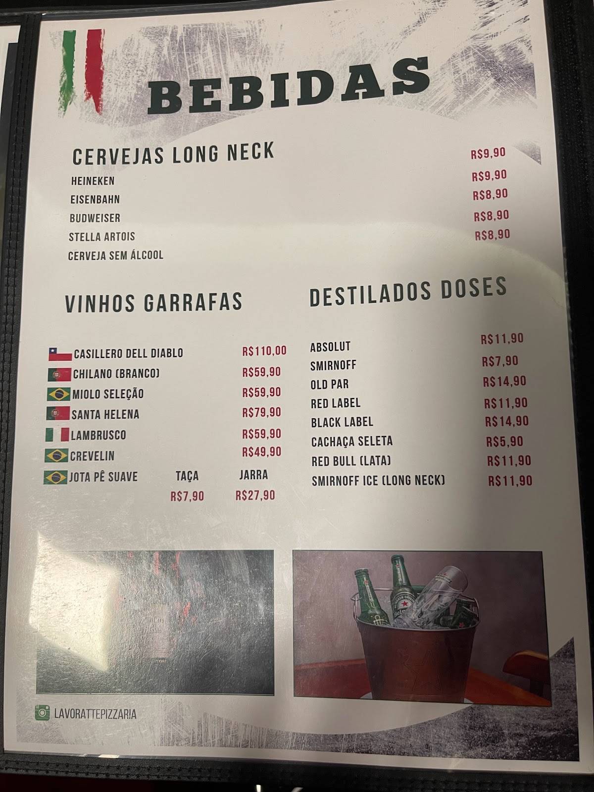 Lavoratte Pizzaria cardápio