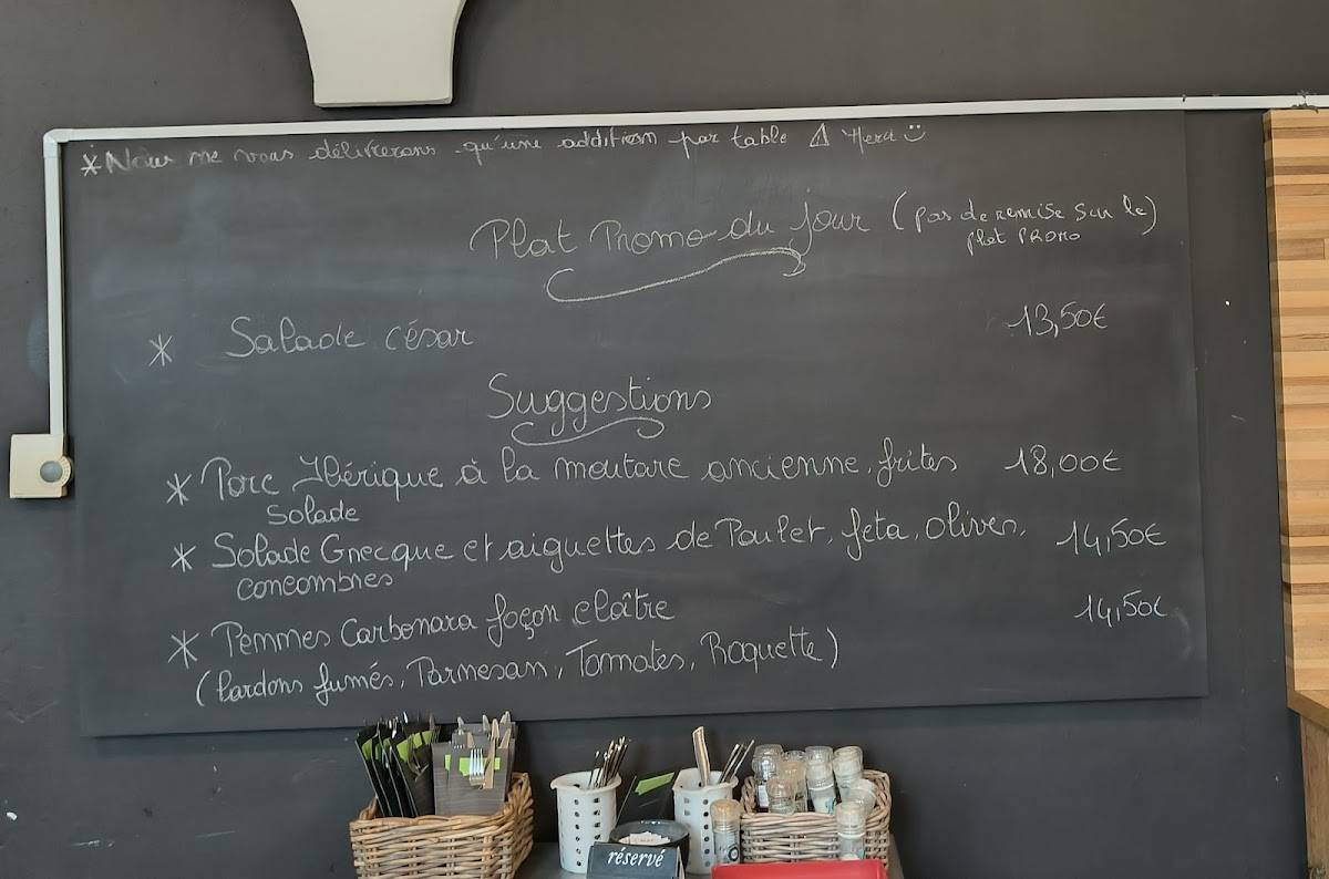 Menu de Le Cloître - Restaurant du Musée de la Vie wallonne
