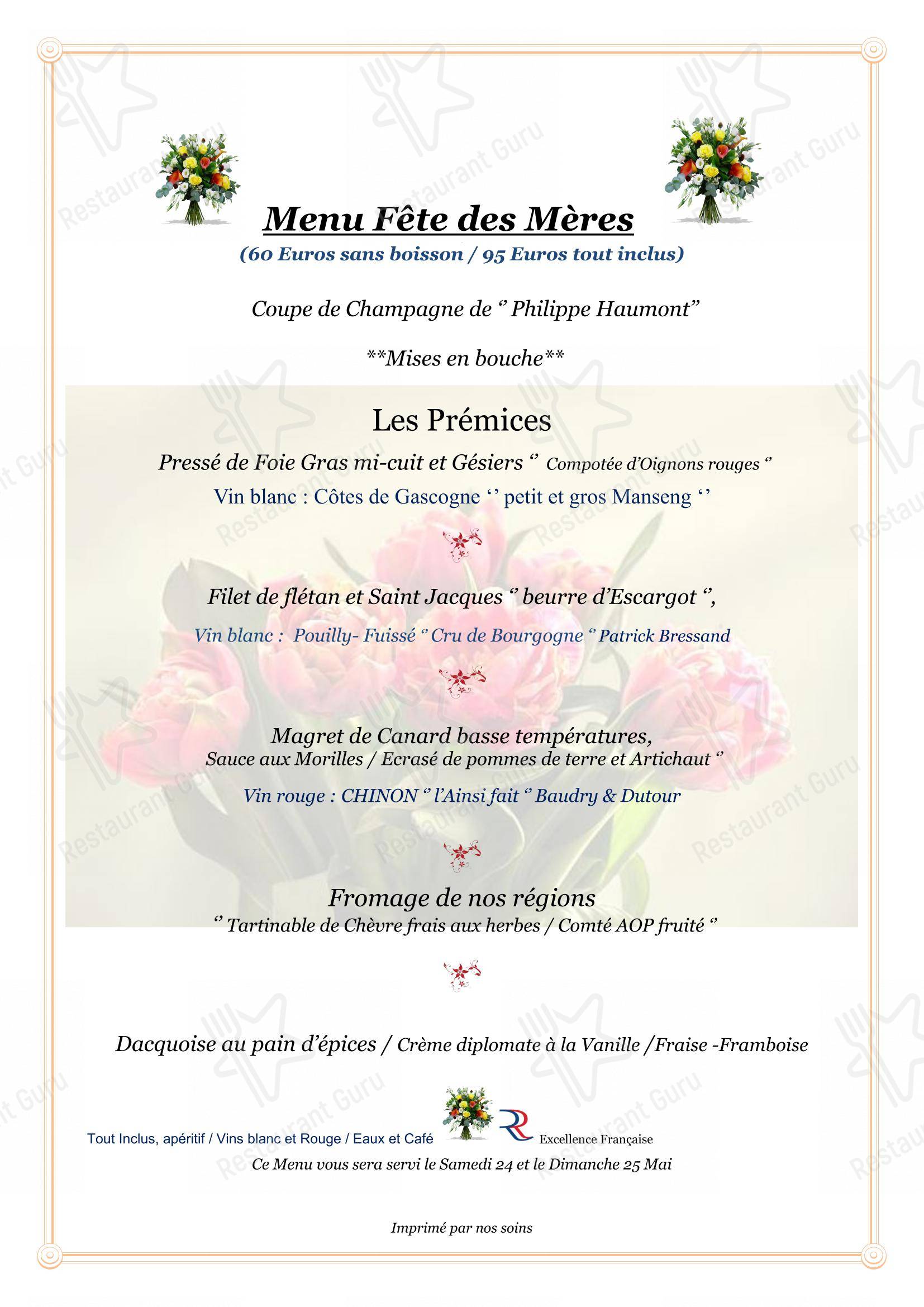 LE COLIGNY dans Châtillon-Coligny - Menu