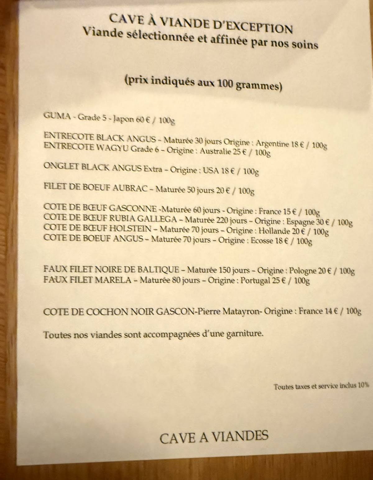Menu de Restaurant Le Divil