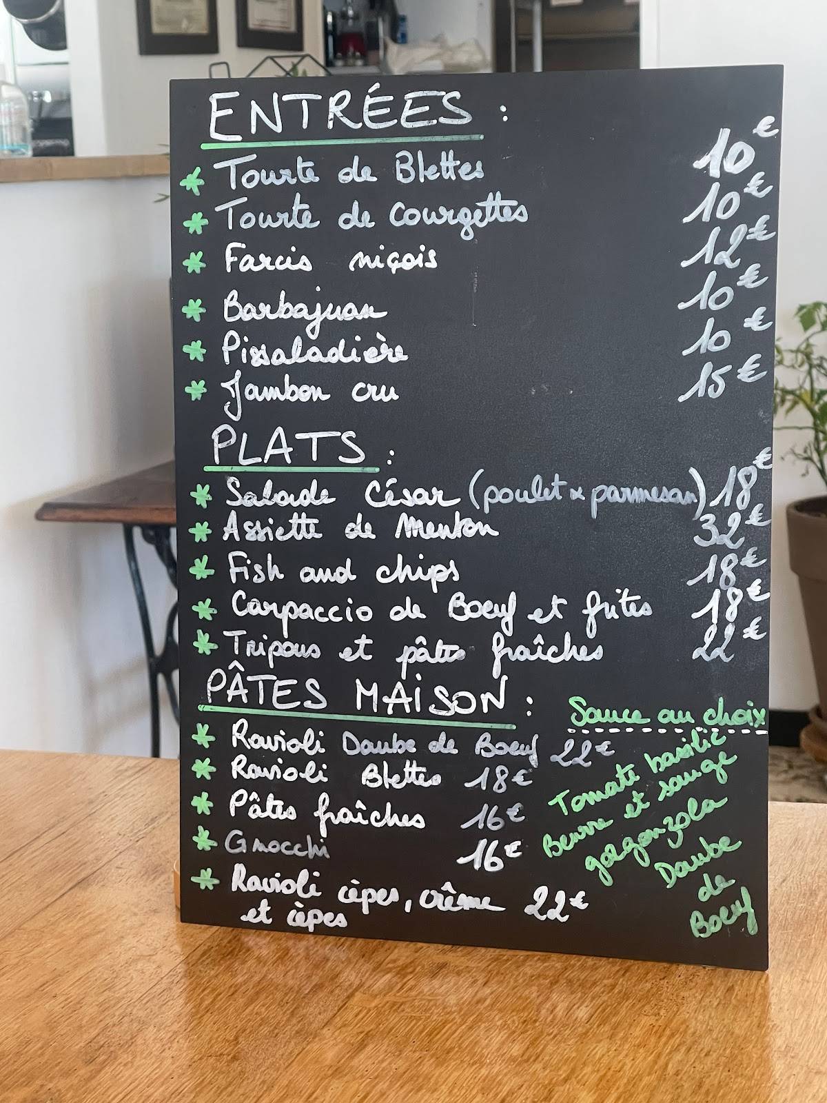 Menu de Restaurant Le Righi