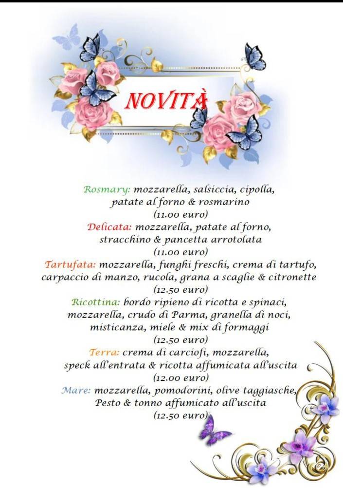 Menu di Le camille ristorante pizzeria e locanda 