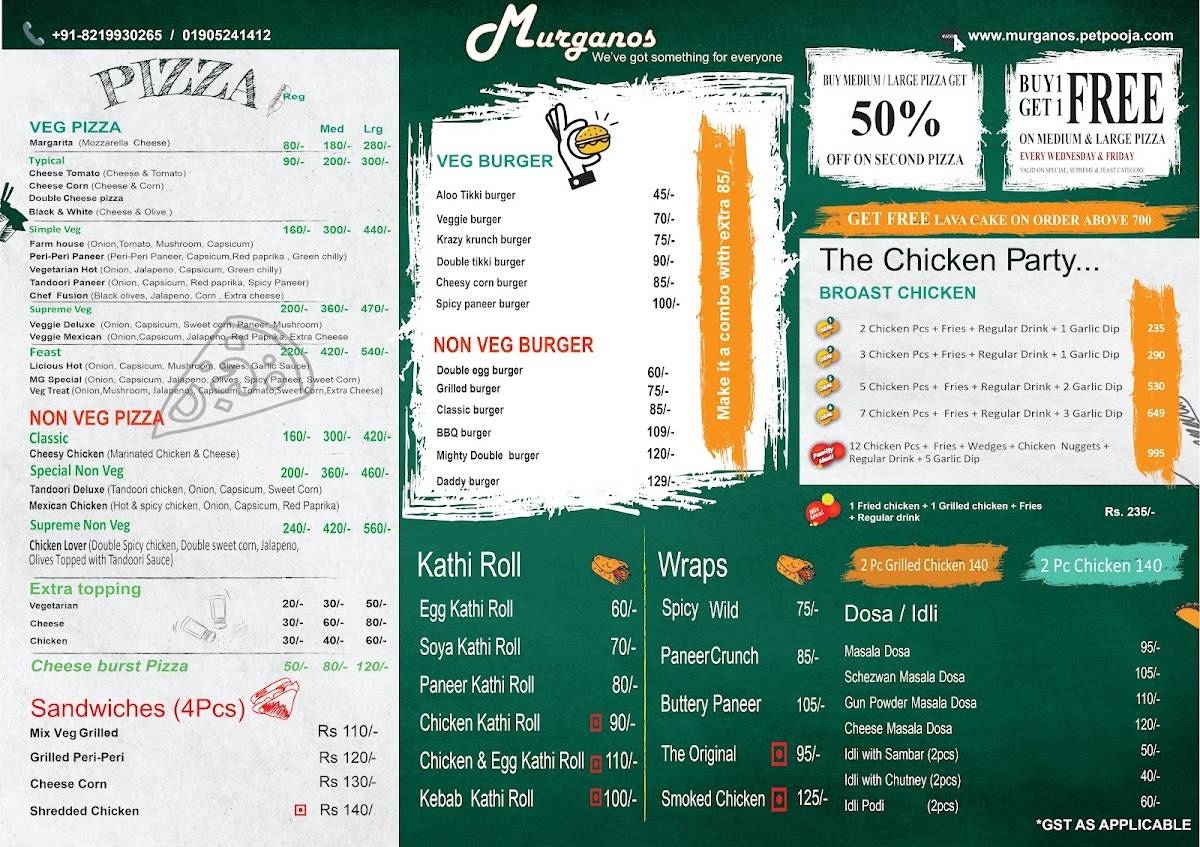 MURGANO'S menu