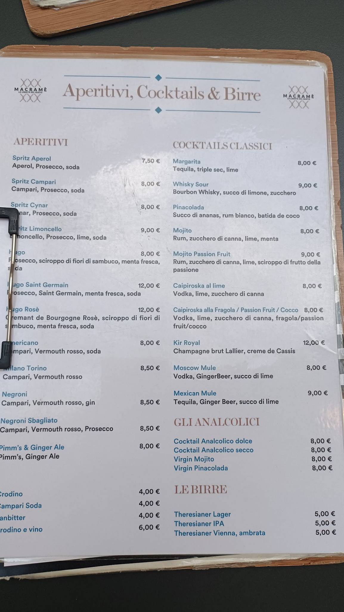 Menu di Macramè 