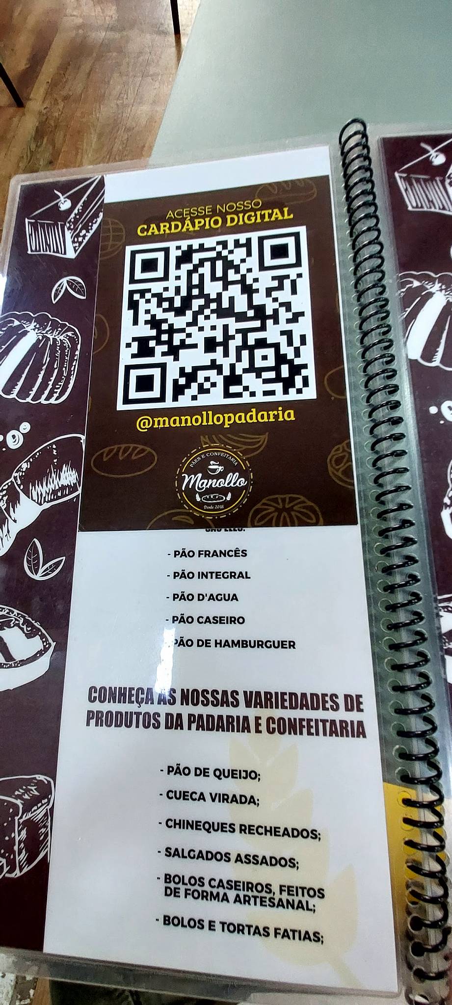 Manollo Pães e Confeitaria cardápio