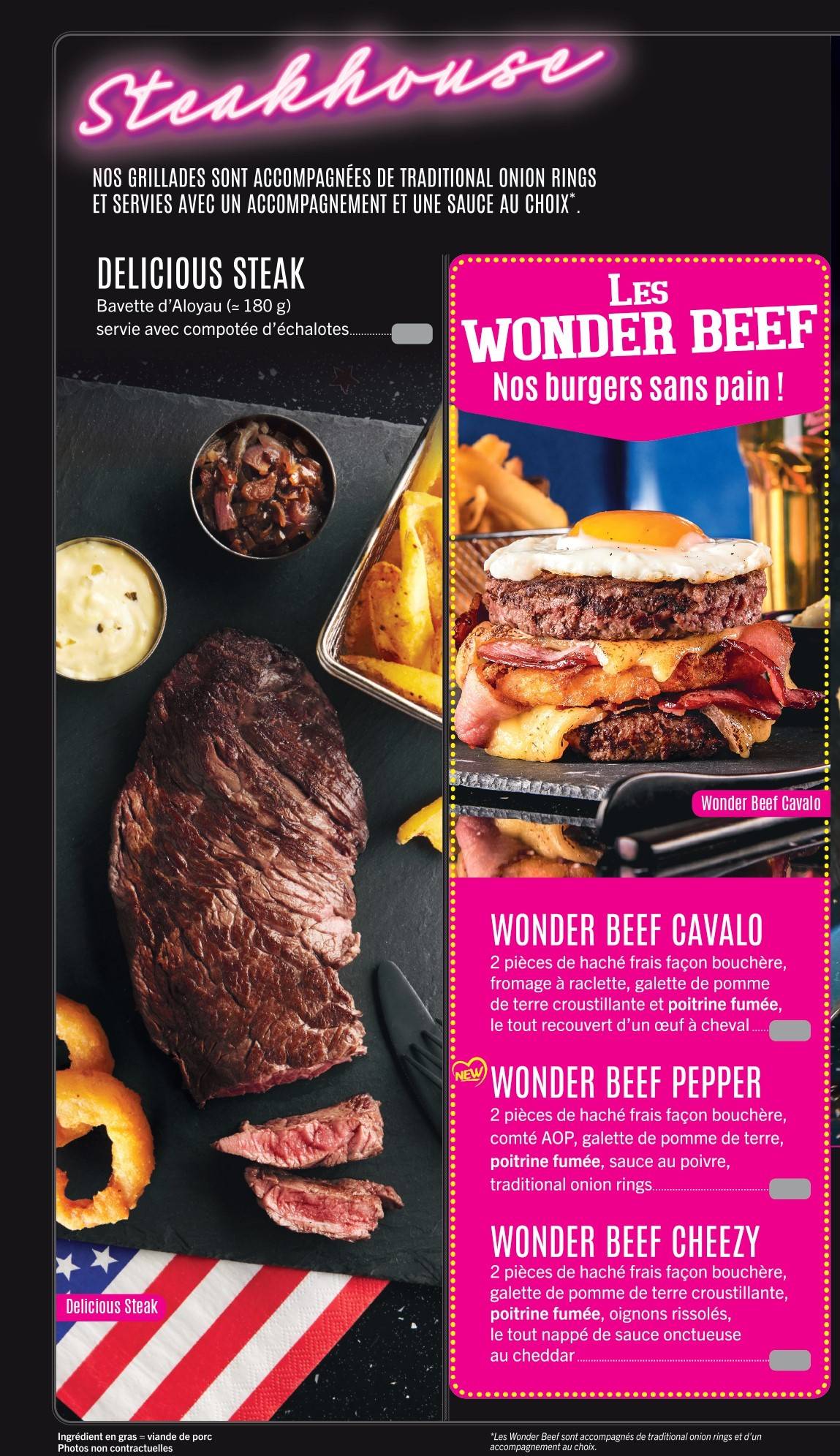 Menu de Memphis - Restaurant Diner