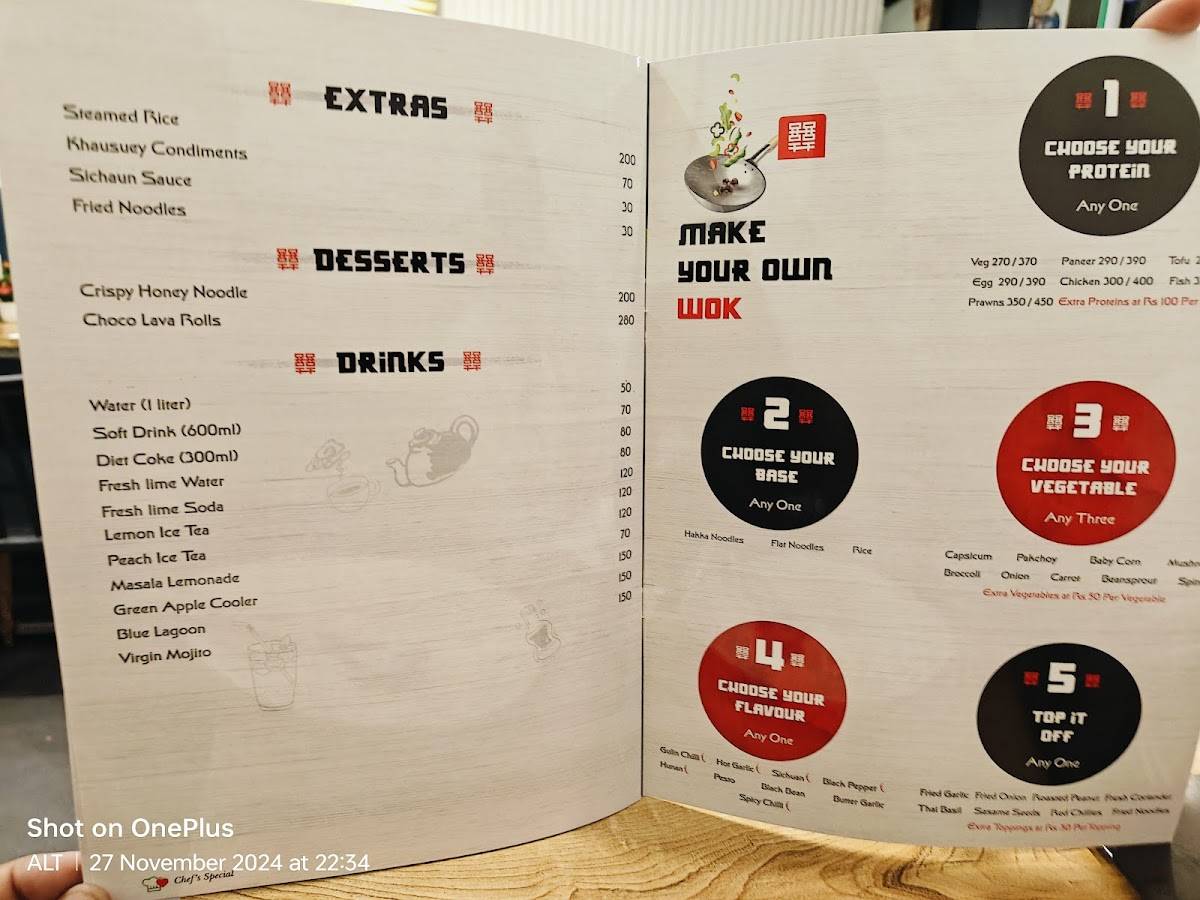 Meraki Chinese menu