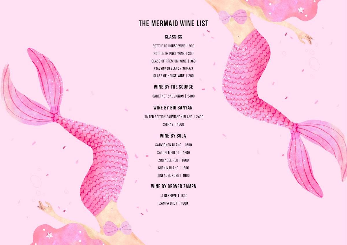 Mermaid Restaurant menu