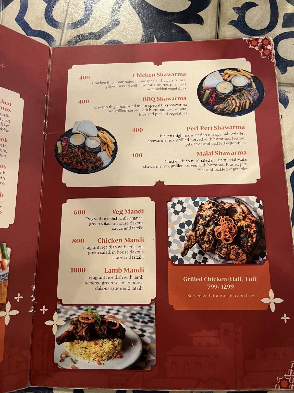 Mezze menu