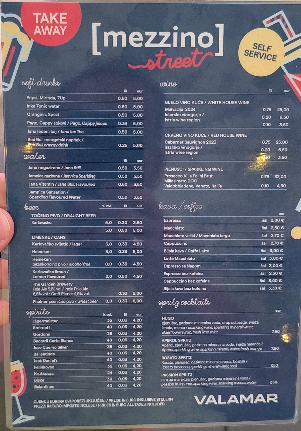 Menu di Mezzino Street Food Lanterna Camp 