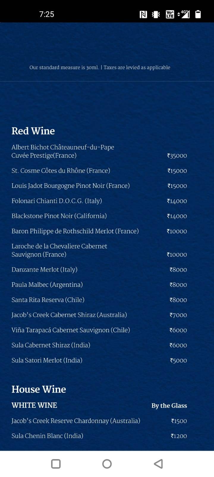 Mist The Poolside Kitchen menu