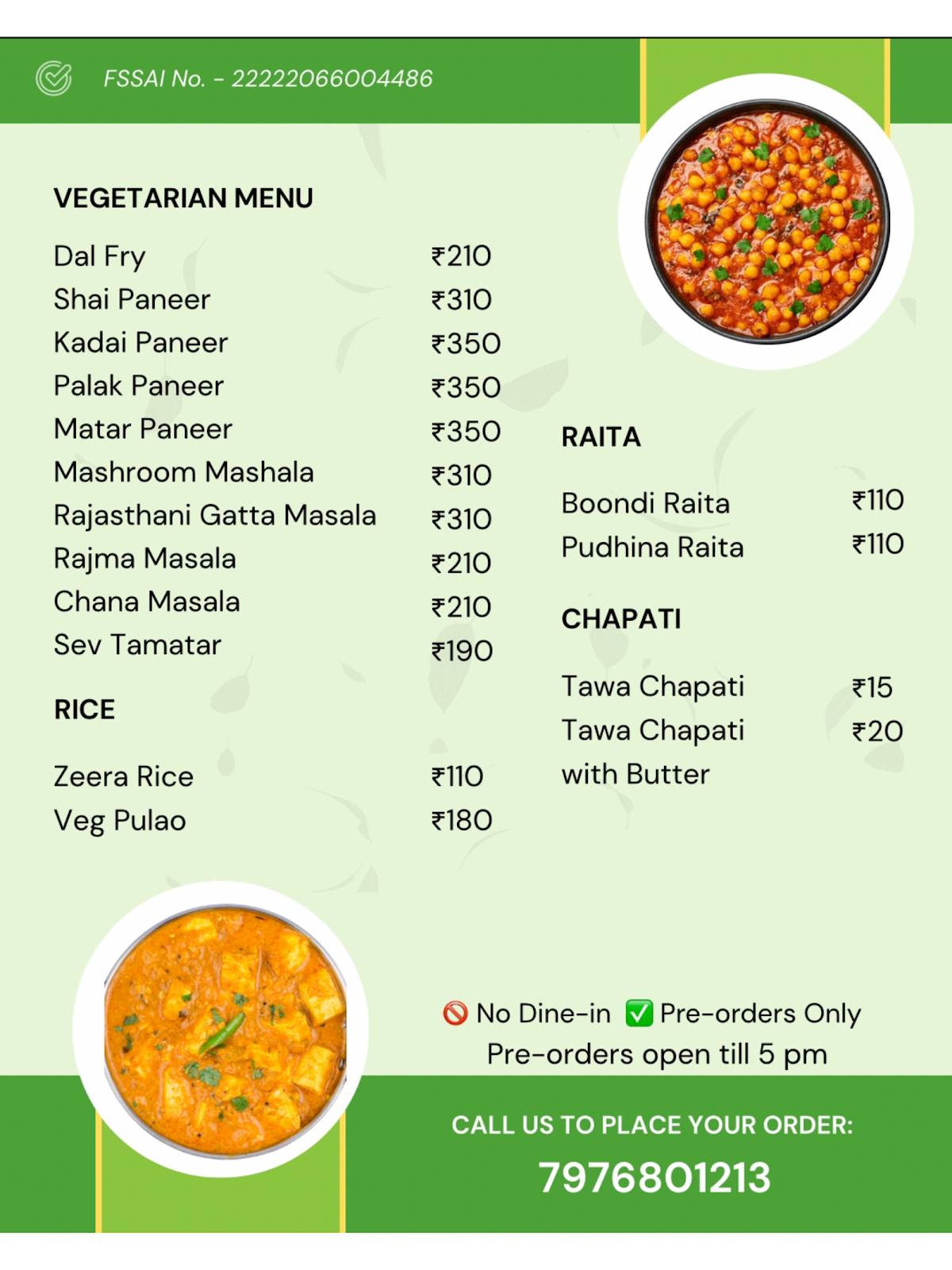Muttonmurg menu