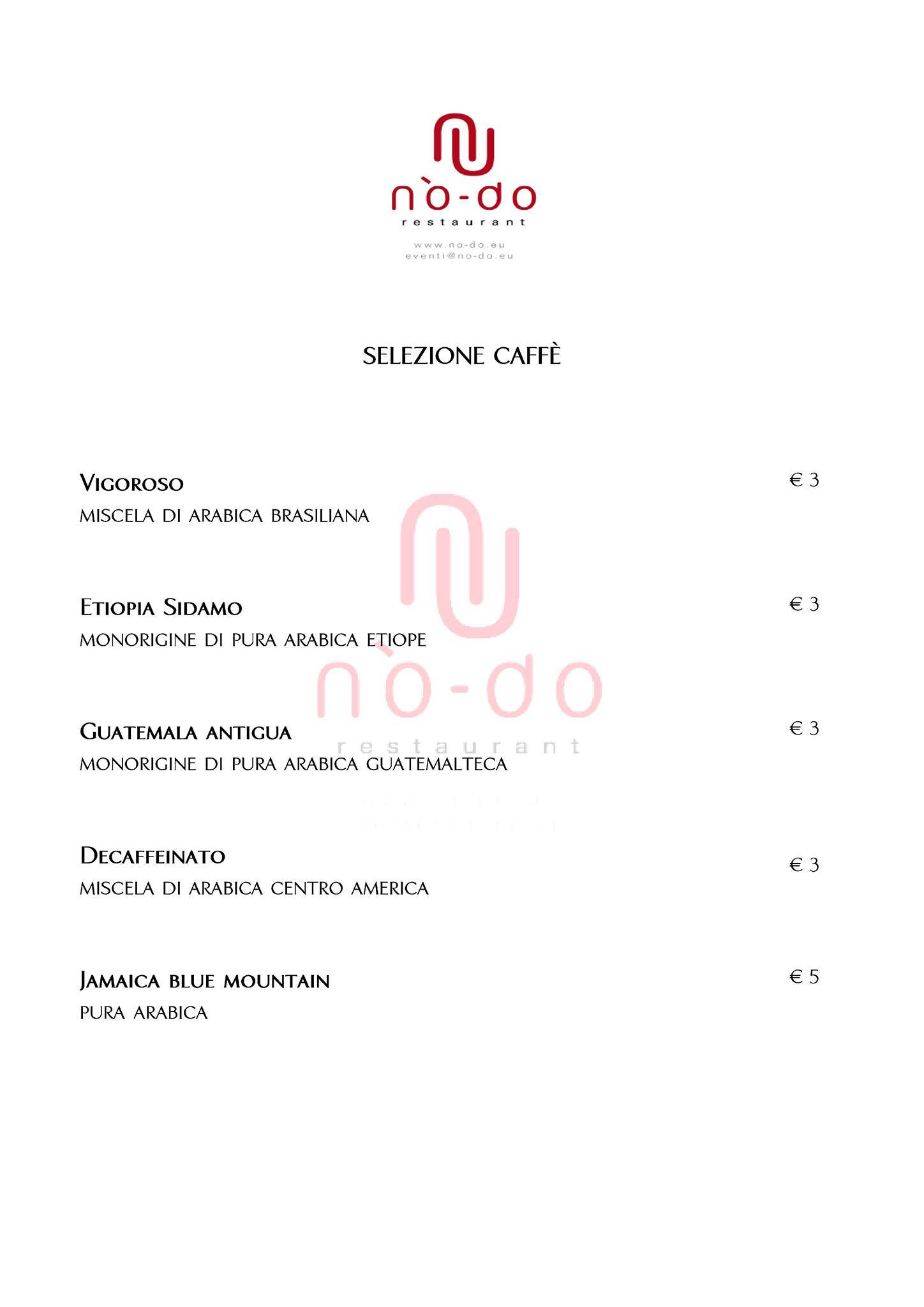 Menu di Ristorante no-do 