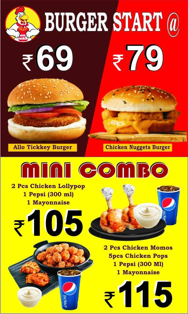 NFC Fried Chicken menu
