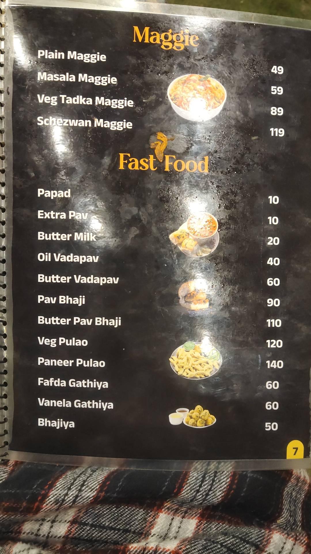 Nandan Cafe menu